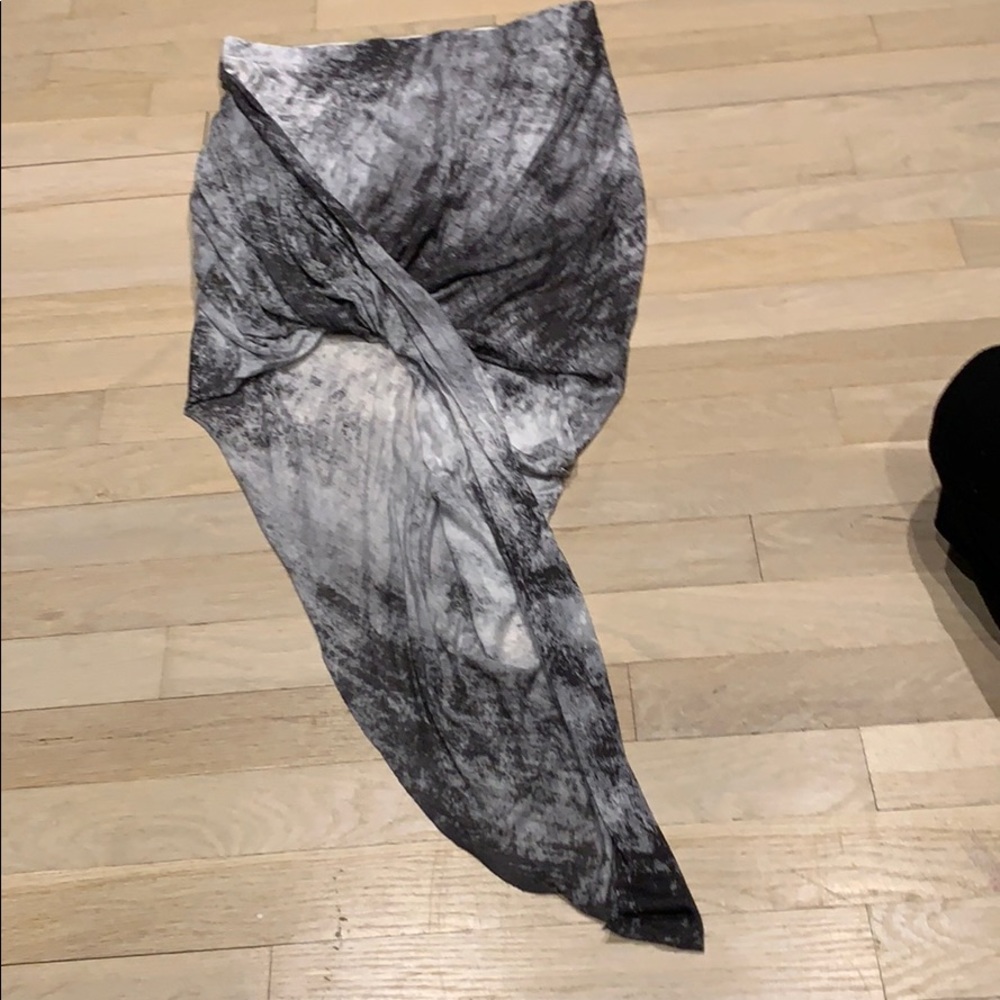 Tie dye high low cotton skirt